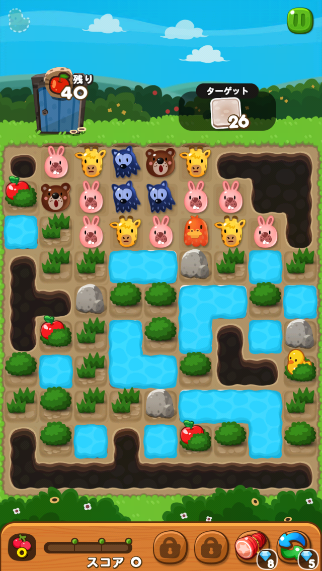 【ポコポコ】【ステージ155】動く水溜りが苦手です…白花クリアにハンマーは必須でしょw